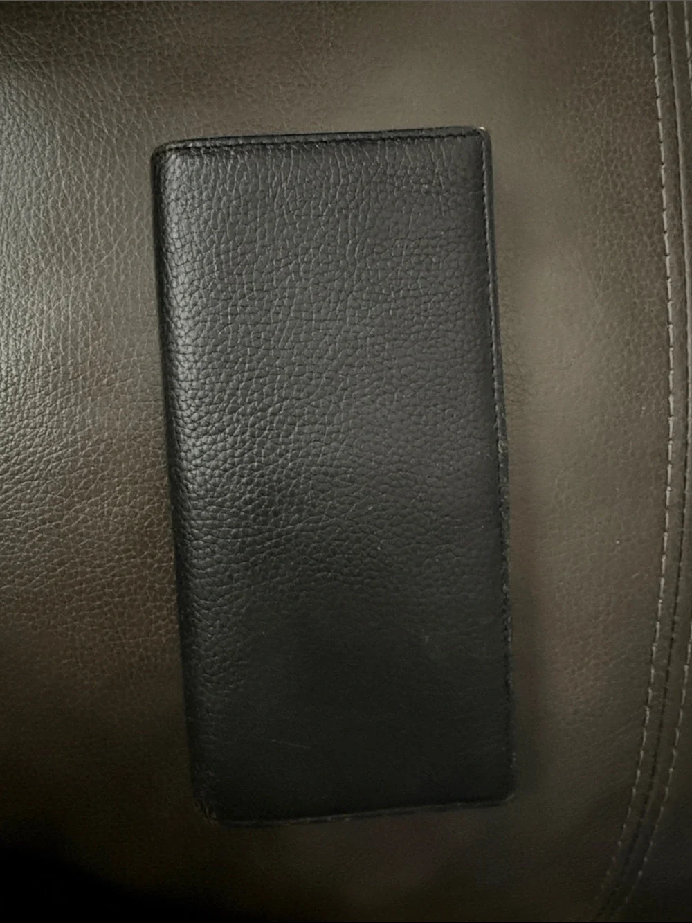 Men's Black Leather wallet Card Holder — Minimal Slim Organizer